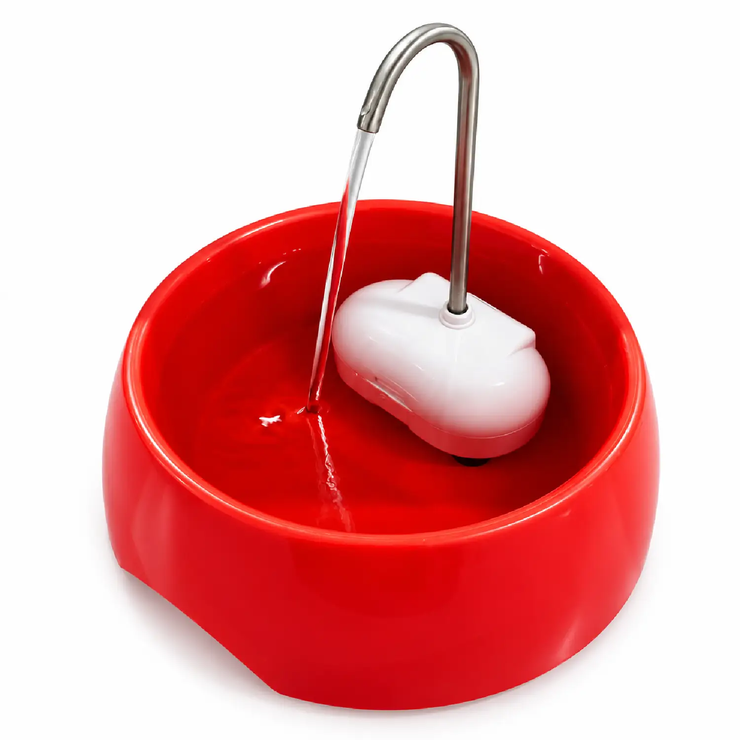 Fonte Bebedouro Aqua Mini Amicus Bivolt Vermelha- angulo de cima